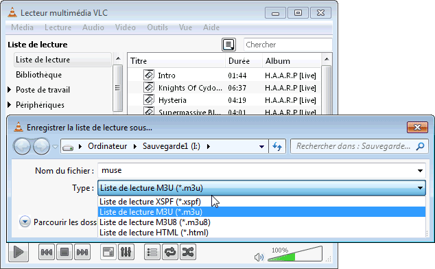 VLC : Créer une liste de lecture 4