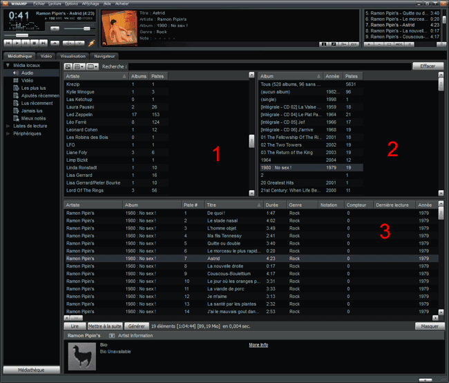 Winamp : Utilisation 1