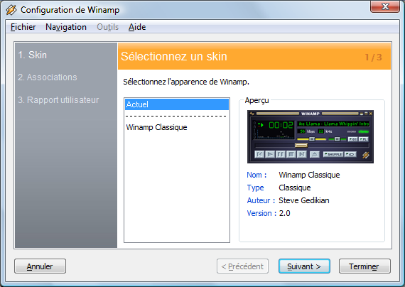Winamp : Configuration 1