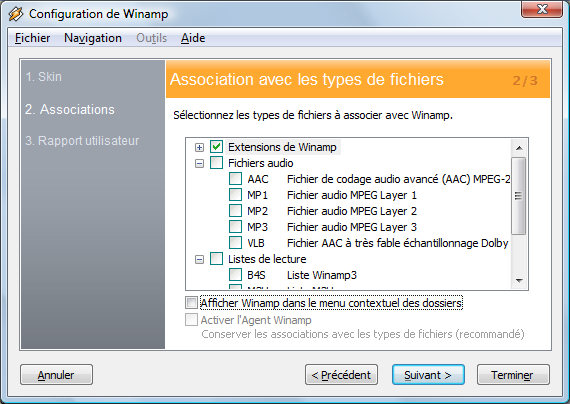 Winamp : Configuration 2