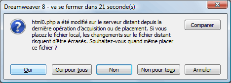 Dossiers et fichiers invisibles sous Dreamweaver