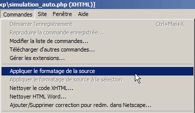 Nettoyer le code SHTML