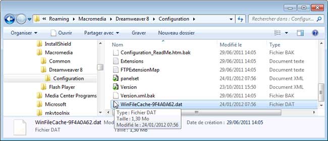 Fichier WinFileCache