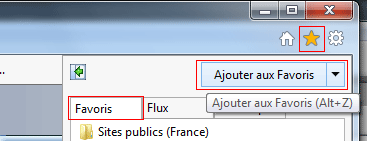 IE10 : Ajouter aux favoris