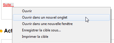 IE10 : Ouvrir dans un nouvel onglet