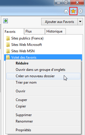 Windows 7 et Internet Explorer 11 : Favoris