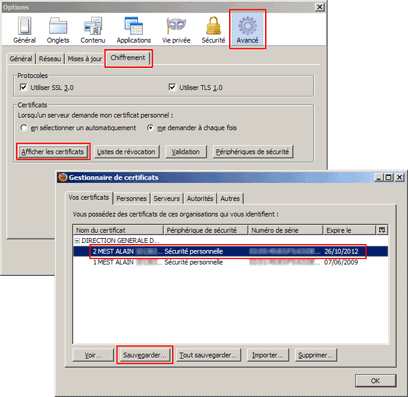 Les certificats sous Firefox
