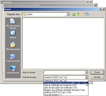 Importation de certificat