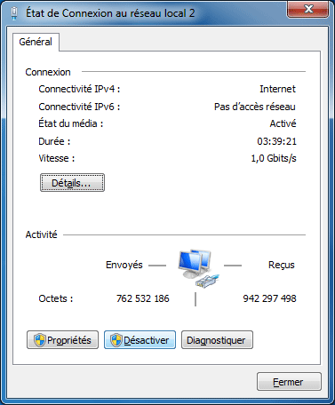 Désactiver la connexion