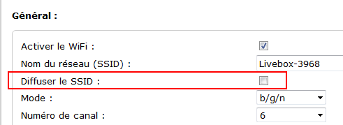 Livebox 2 : SSID
