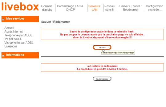 Ajouter un nouveau serveur (Livebox)