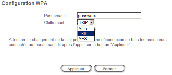 Clé Web de la Livebox