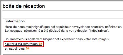 Ajouter à ma liste rouge