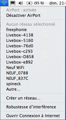 Affichage du SSID