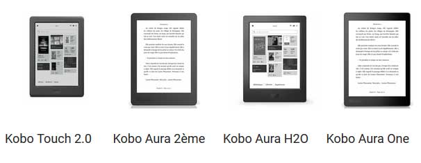 Kobo : Gamme en 2017
