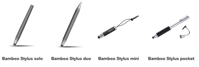 Wacom : gamme de stylets