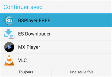 Android : Continuer avec