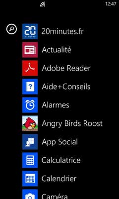 Windows Phone : Applications