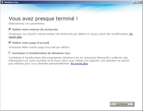 Mise à jour vers Windows Live Messenger 2