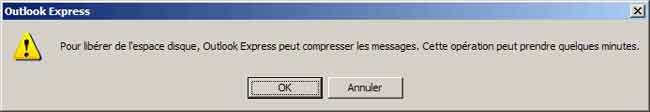 Compresser les messages Outlook Express