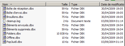 Fichiers .dbx