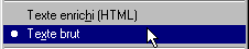 Texte brut ou HTML