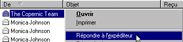 Répondre à l'expéditeur