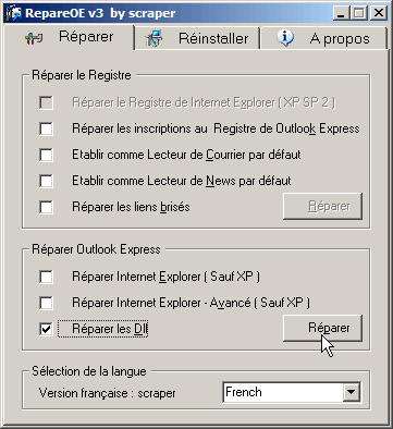 ReoareOE ; réparer les dll