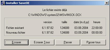 Installation de SaveOE
