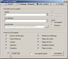 Configuration de SaveOE 4