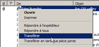 Transférer un message