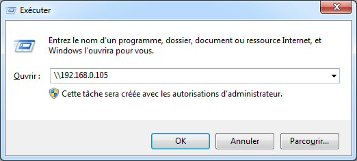 Accéder au réseau par le menu Démarrer