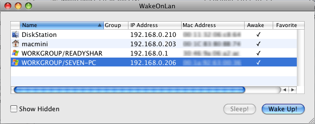 WakeOnLan sur Mac OS X