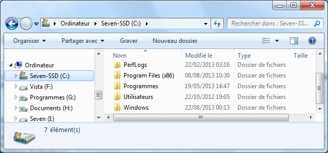 Windows 7 : dossiers