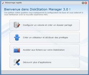 Bienvenue dans DiskStation Manager 3.0