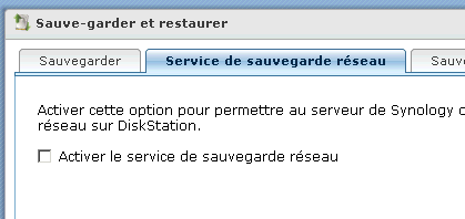 Service de sauvegarde réseau