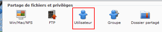 Partage de fichiers et privilèges, Utilisateur