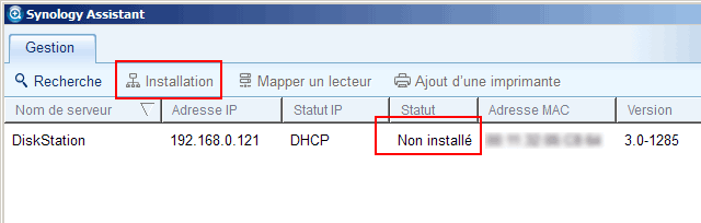 Installation Synology : Avant installation