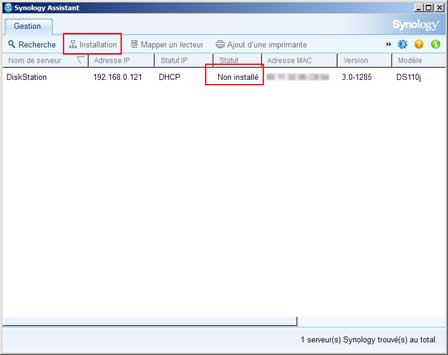 Installation Synology : Avant installation