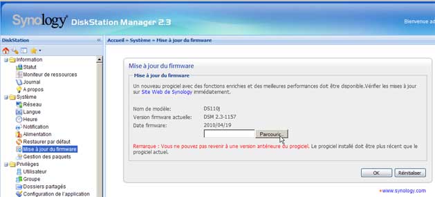 Mise à jour DSM 3 - 1
