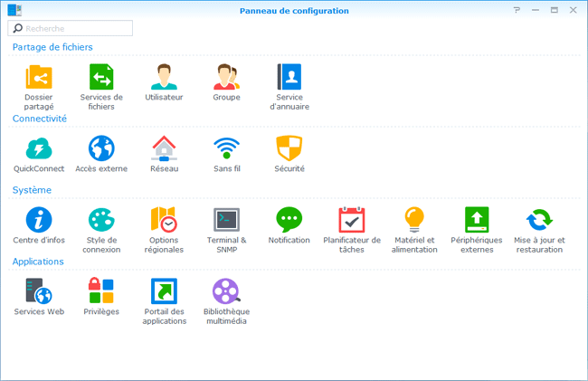 DSM 5 - Panneau de configuration