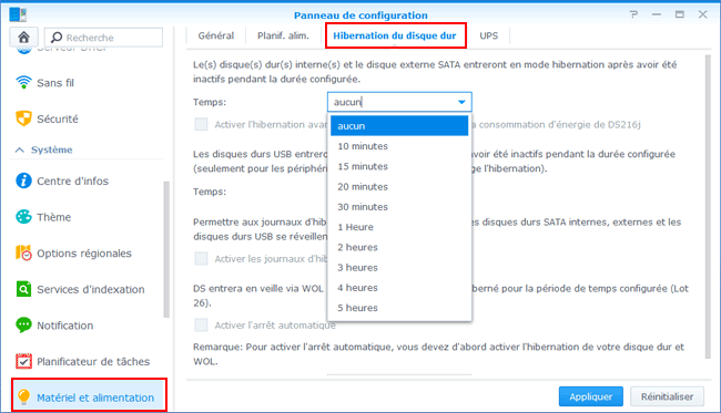 Synology - Hibernation