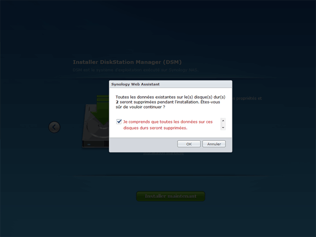 Synology DSM 6 : Avertissement