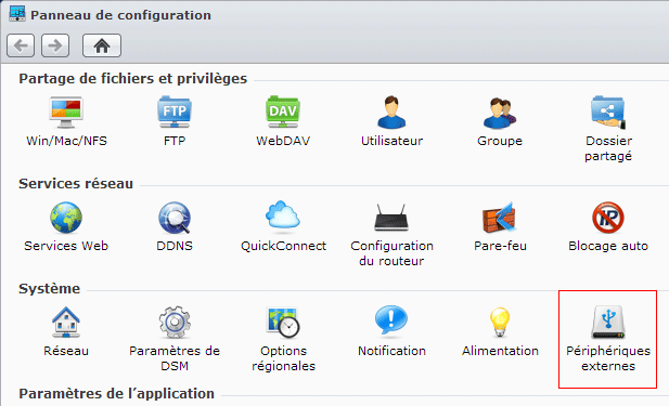 Périphériques externes