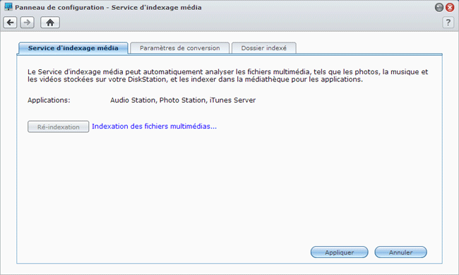 Synology - Indexage