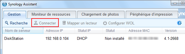 Synology - Connecter