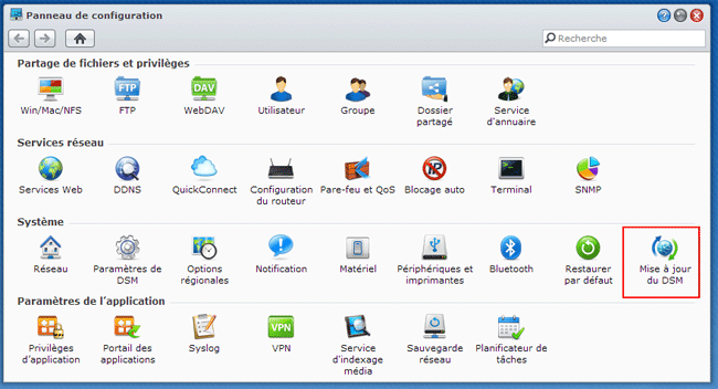 Mise à jour du DSM