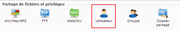 Partage de fichiers et privilèges, Utilisateur