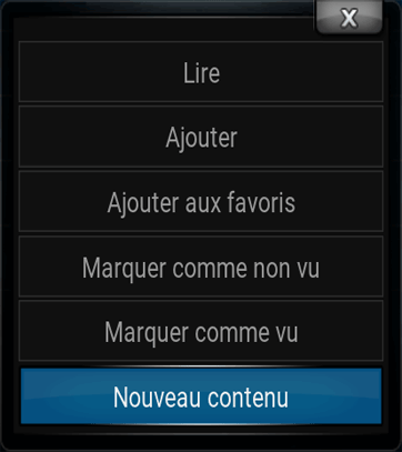 Kodi - Nouveau contenu