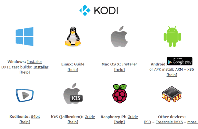 Kodi : versions